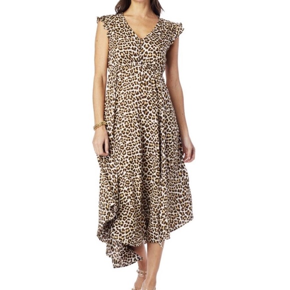 Jessica Simpson Gabbie Hi-Low Dress Animal Print - Picture 1 of 5
